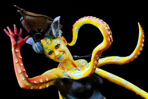 Art Body Painting Festival: Octopus Style Contestant