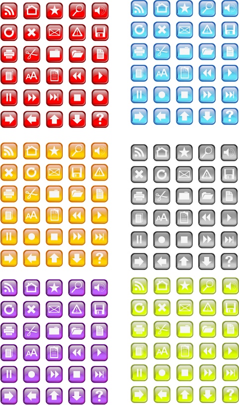 30 Free Vidro Icon Png and Vector pack in six colors