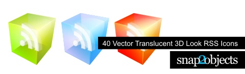 Vector Translucent 3d Look RSS icon