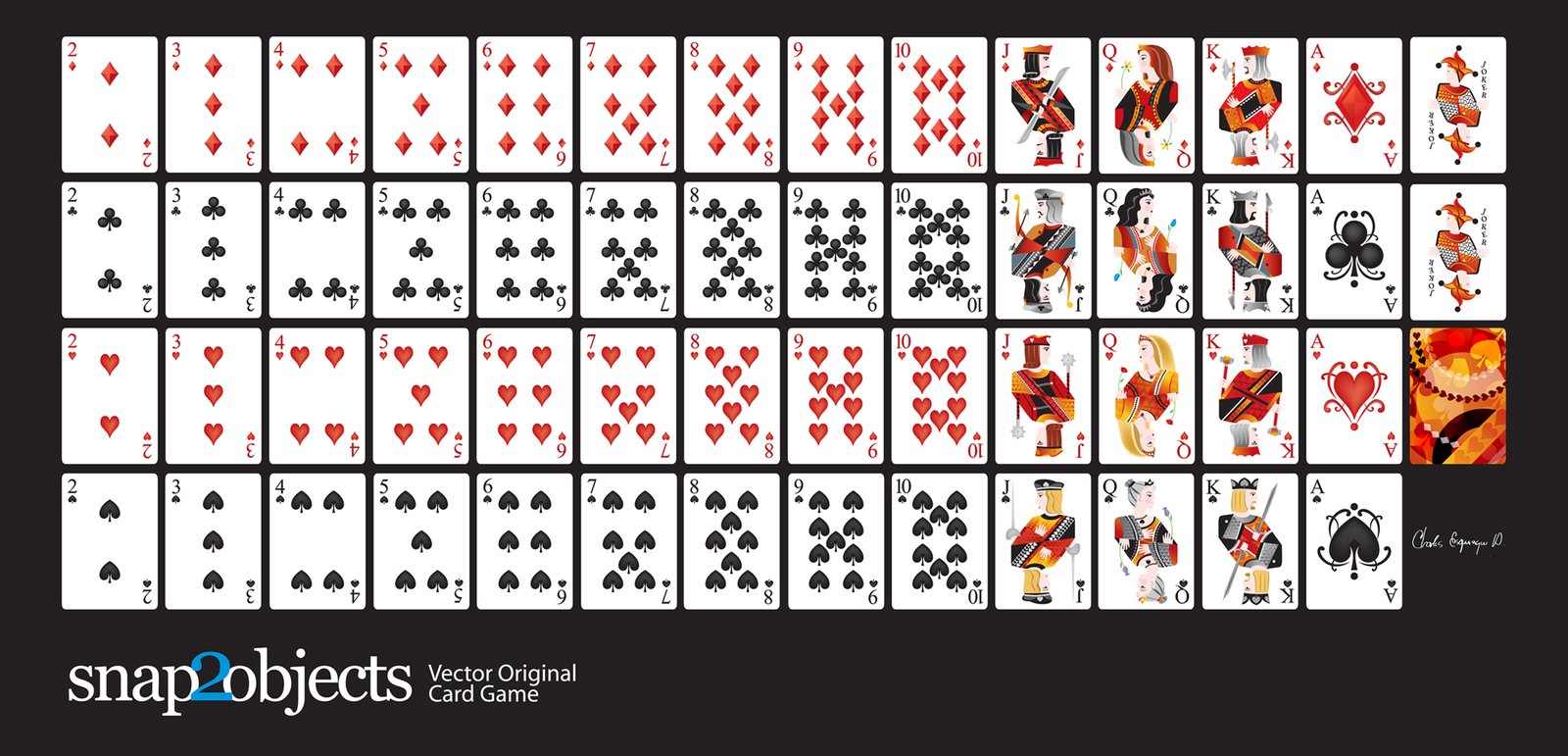 Flat Vector Playing Cards Deck - Snap24objects Intended For Free Printable Playing Cards Template