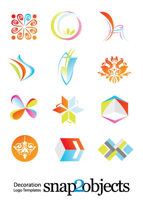 Free Decoration Logo Template Vector Icons